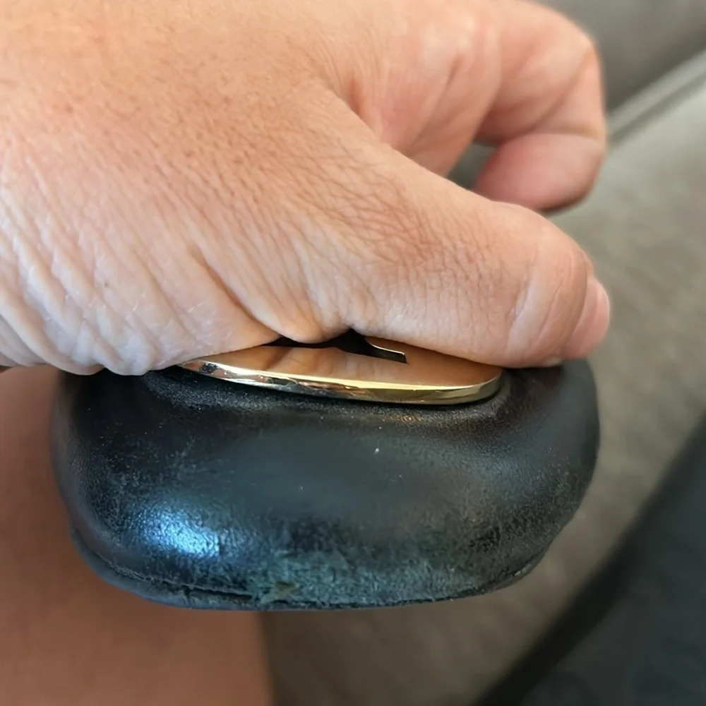 Tory Burch Minnie Travel Ballet Flat Black and Gold size 7.5 - Picture 5 of 7